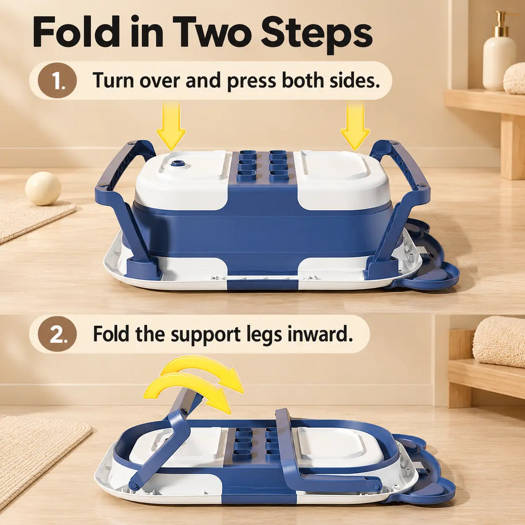 Foldable Baby Bathtub with Thermometer