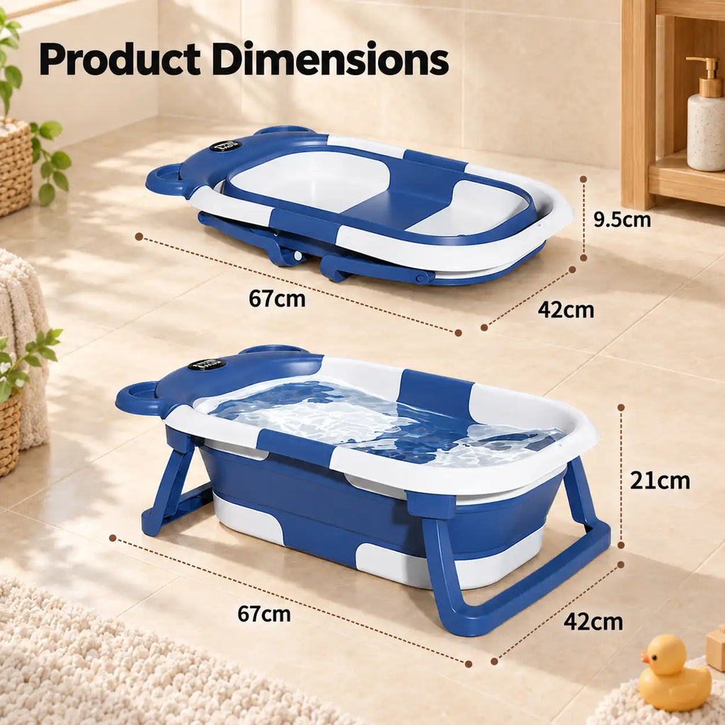 Foldable Baby Bathtub with Thermometer