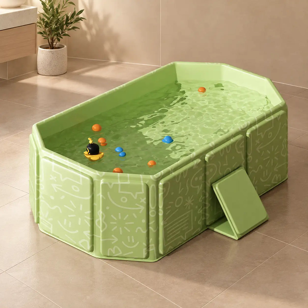 Foldable Baby and Toddler Bathtub
