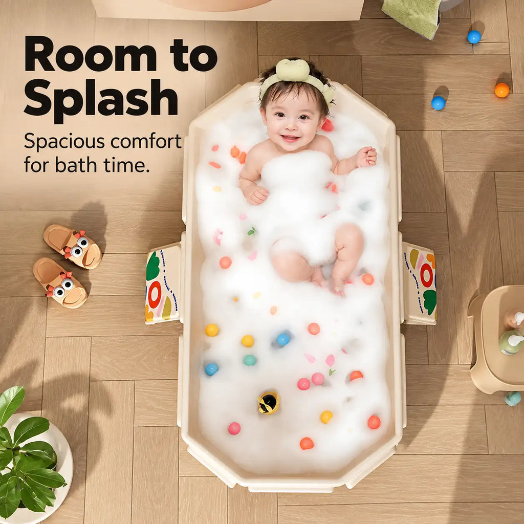 Foldable Baby and Toddler Bathtub