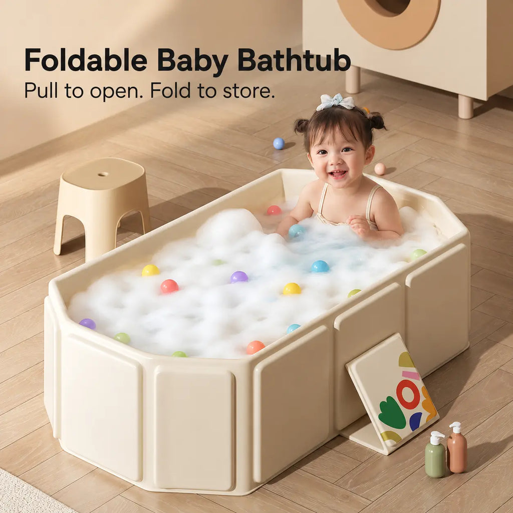Foldable Baby and Toddler Bathtub