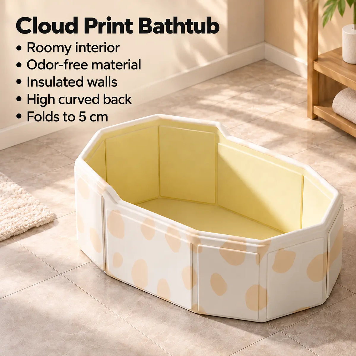 Foldable Baby and Toddler Bathtub