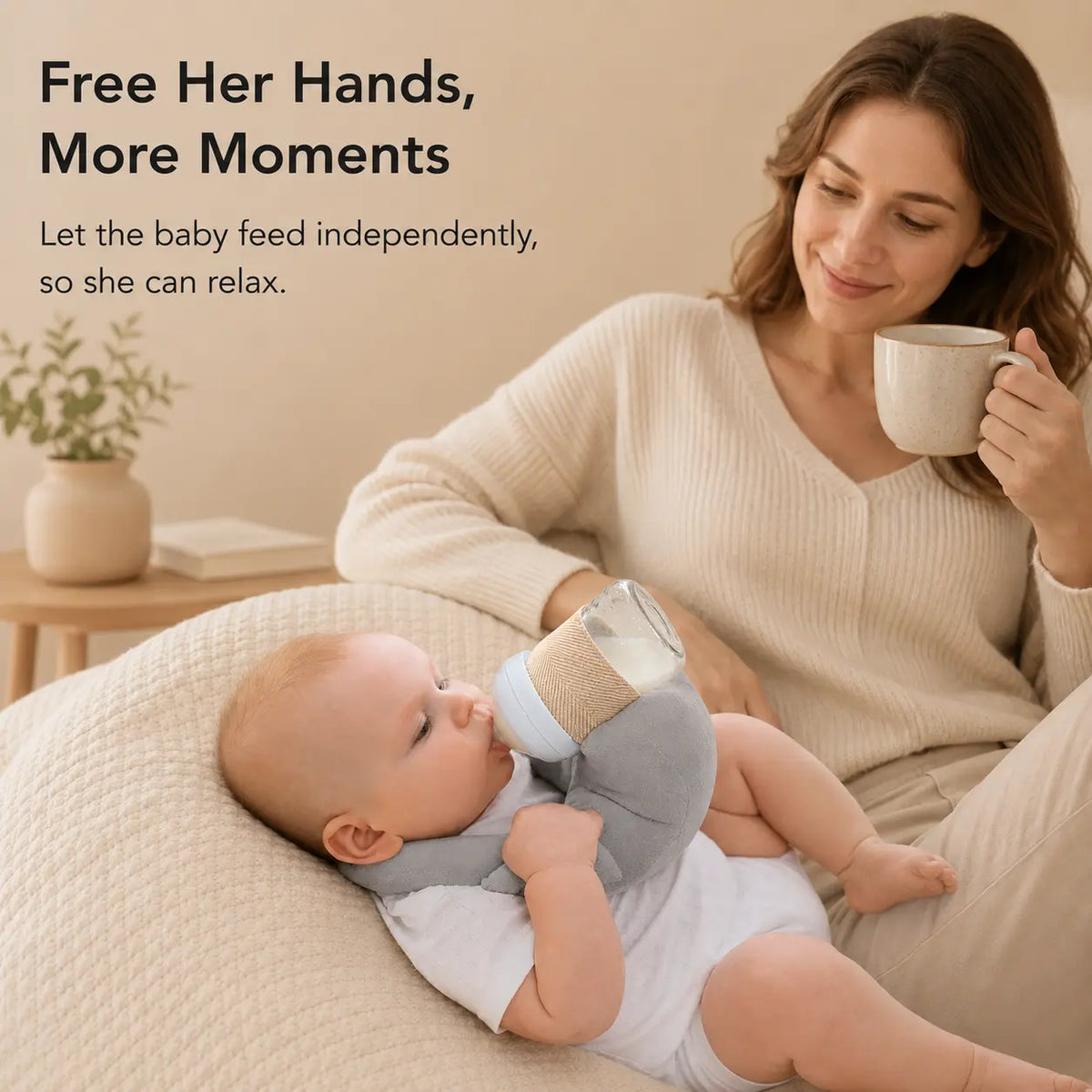 Hands-Free Baby Bottle Holder
