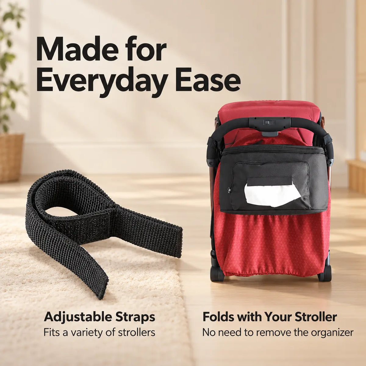 Insulated Stroller Organizer with Cupholders