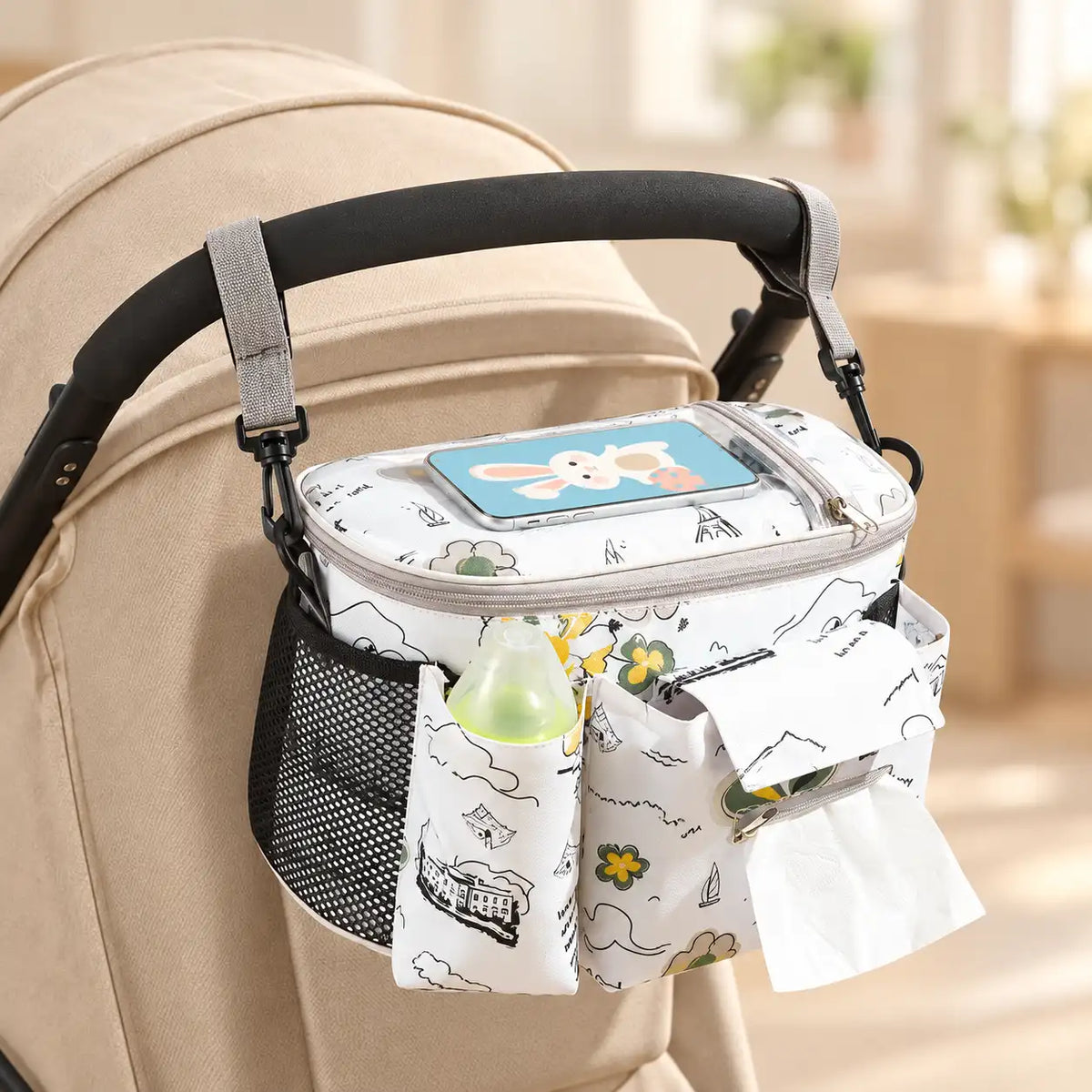 Portable Baby Stroller Organizer Bag