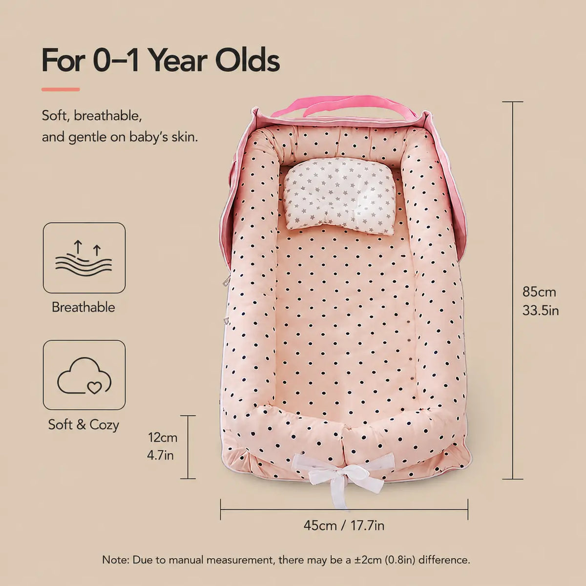 Portable Cotton Baby Lounger Nest