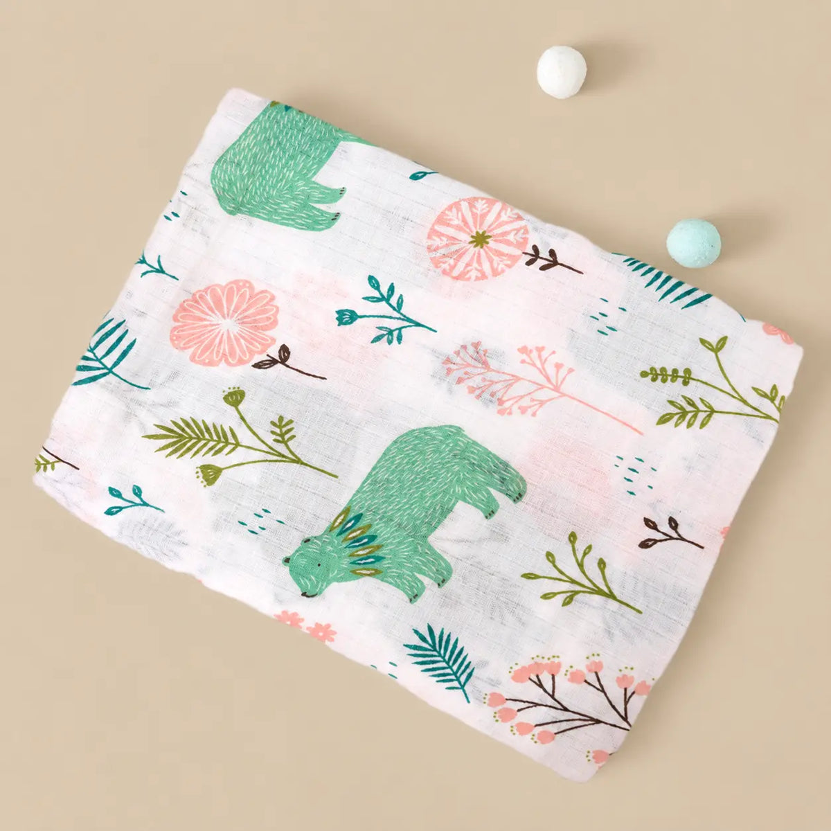 Printed Cotton Muslin Swaddle Blanket