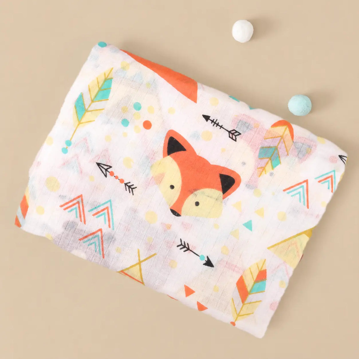 Printed Cotton Muslin Swaddle Blanket