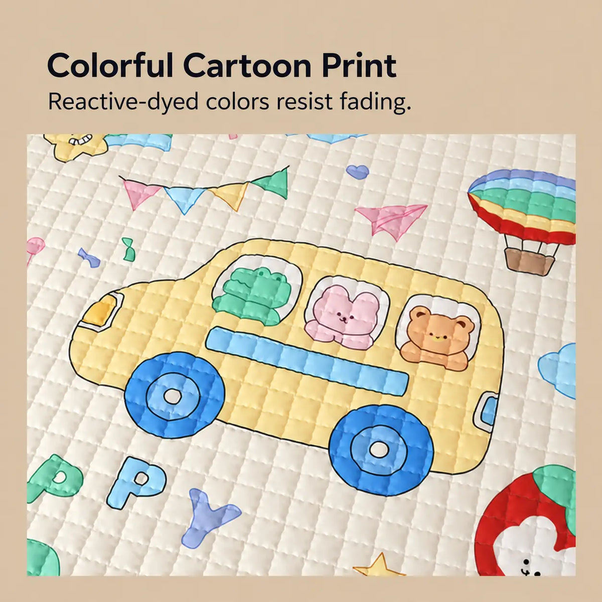 Quilted Cotton Baby Play Mat