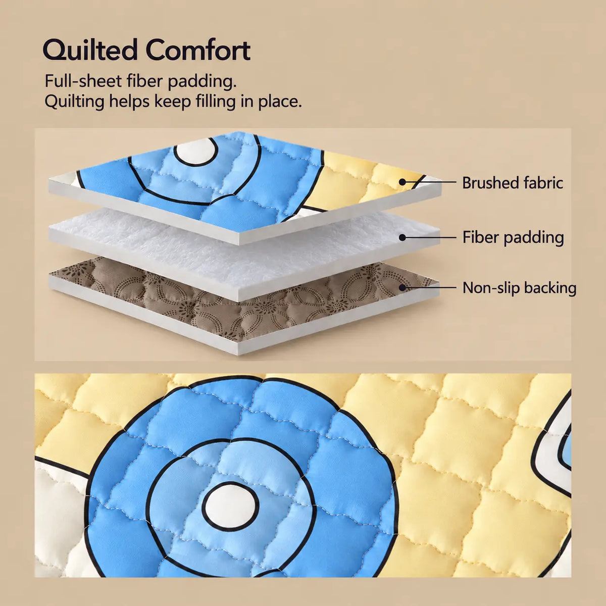 Quilted Cotton Baby Play Mat
