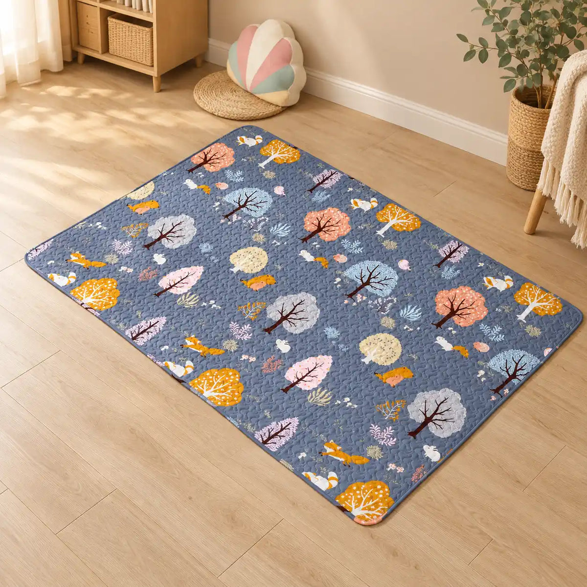 Quilted Baby Playmat with Storage