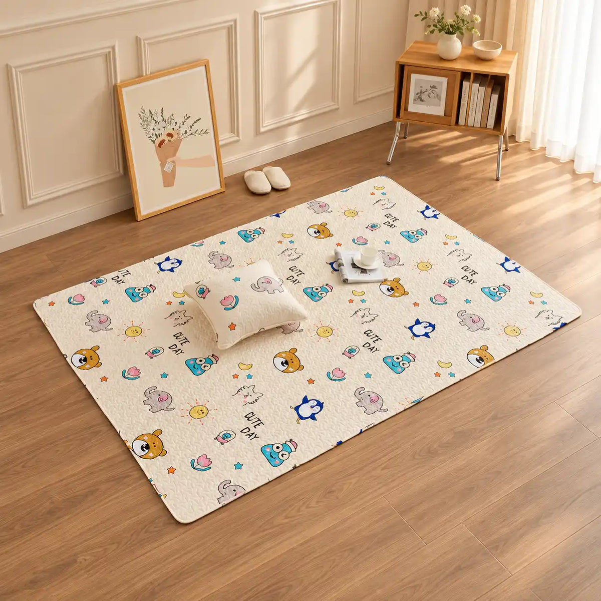 Quilted Baby Playmat with Storage