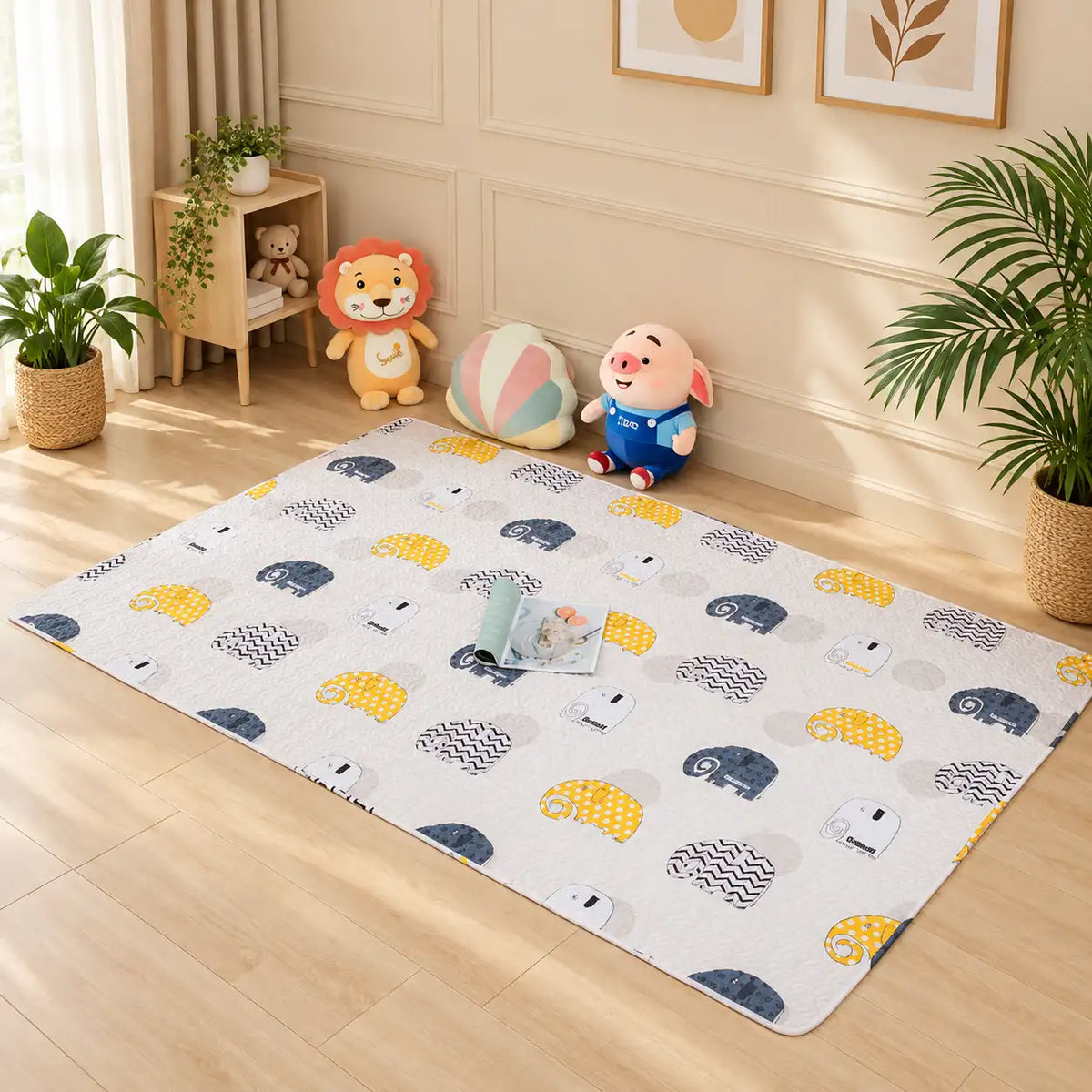 Quilted Baby Playmat with Storage