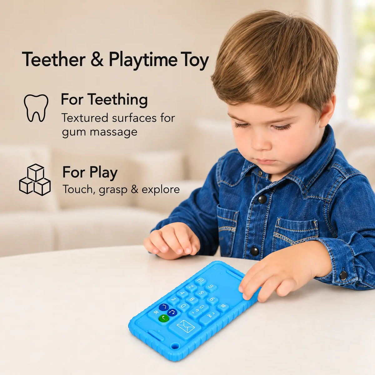 Silicone Baby Phone Teether Set