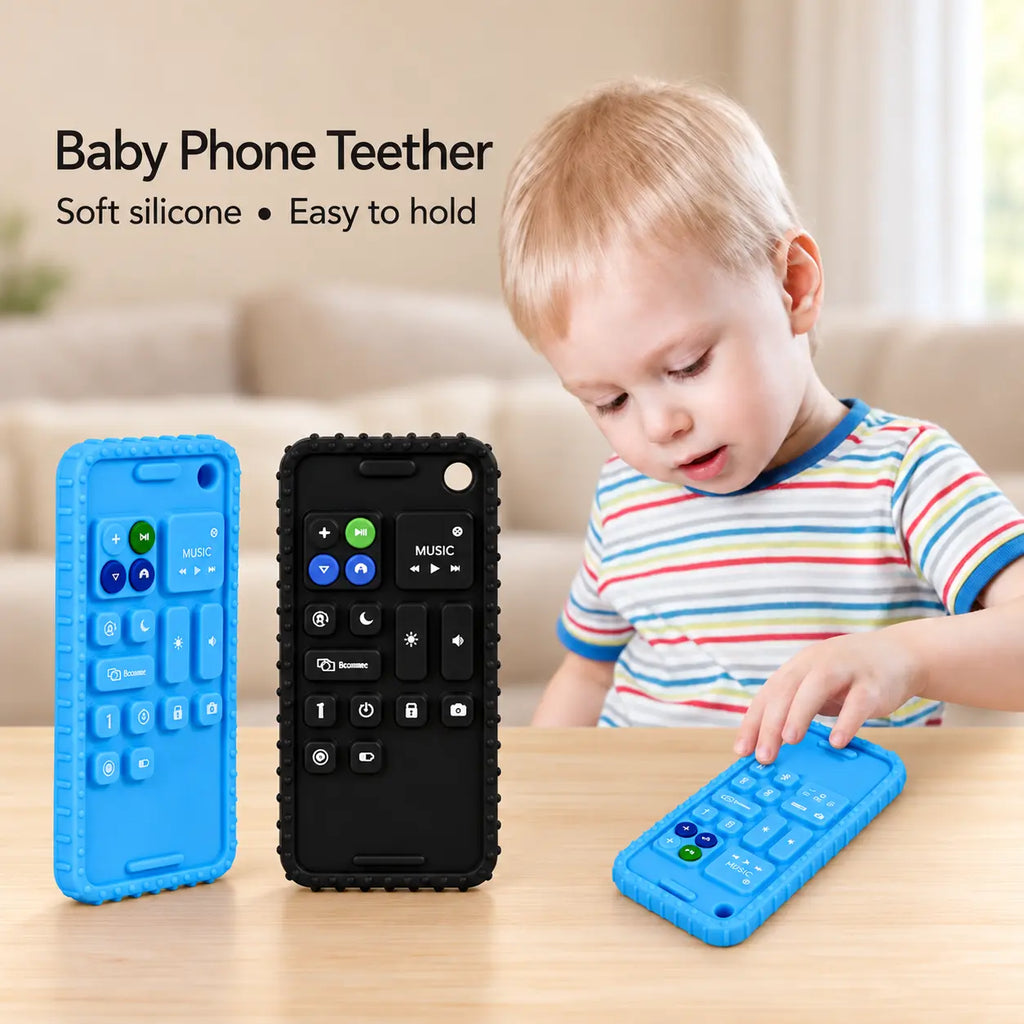 Silicone Baby Phone Teether Set