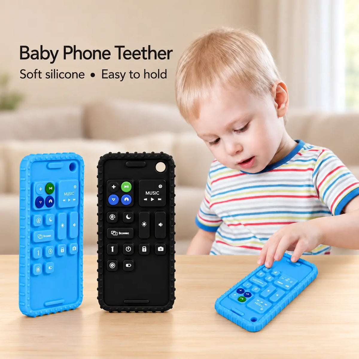 Silicone Baby Phone Teether Set