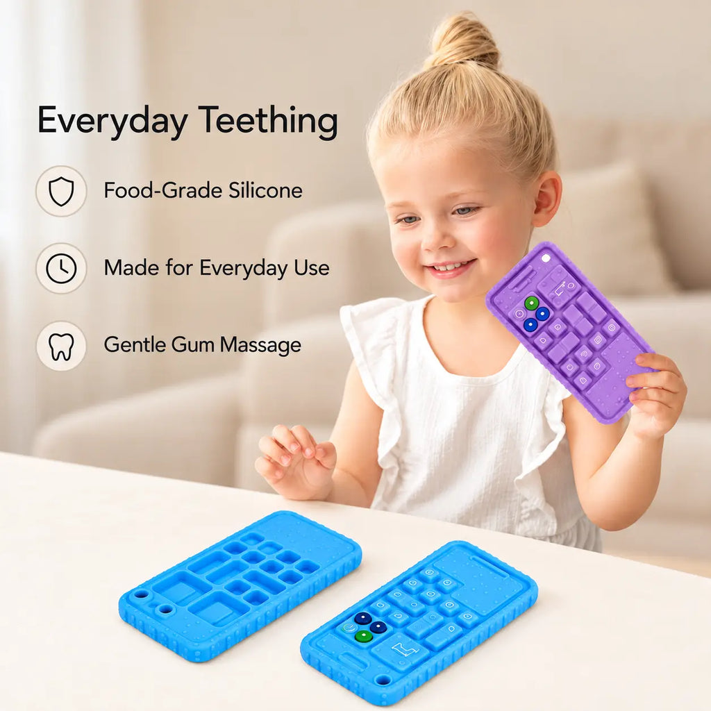 Silicone Baby Phone Teether Set