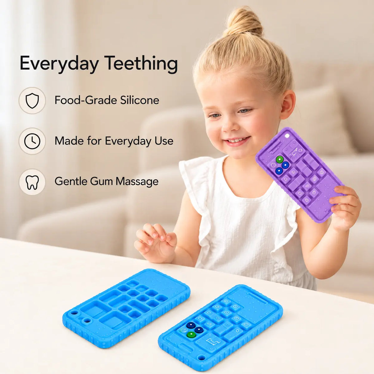 Silicone Baby Phone Teether Set
