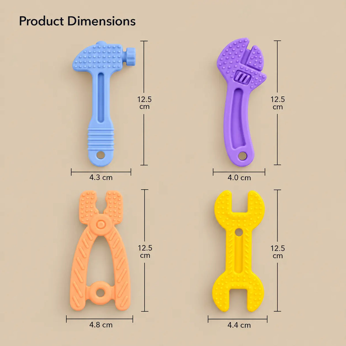 Silicone Tool Baby Teether Set
