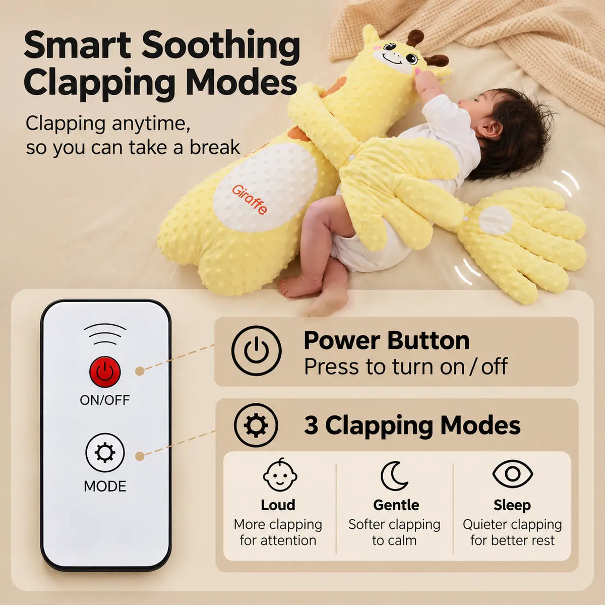 Smart Patting Baby Comfort Pillow