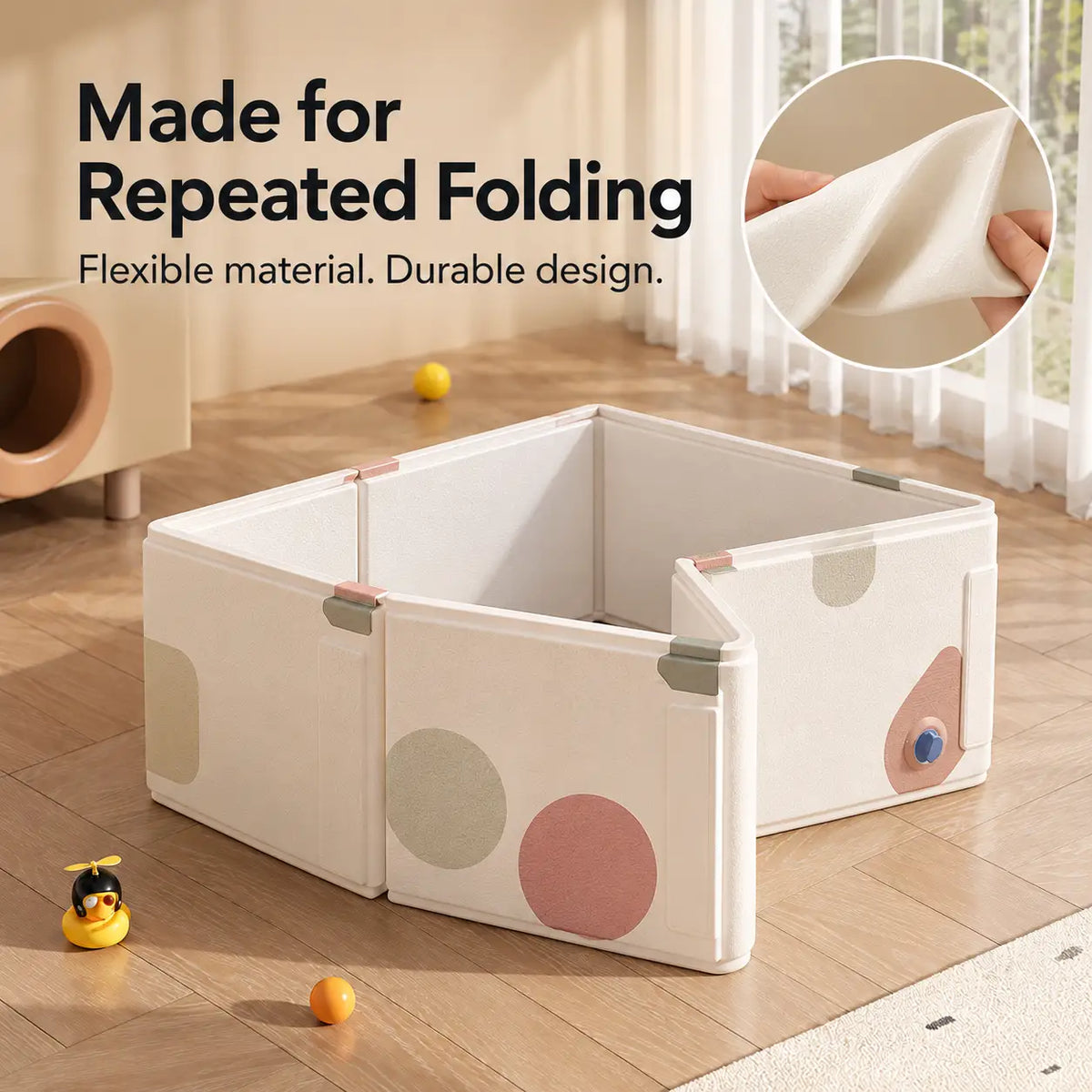 Square Foldable Baby and Toddler Bathtub