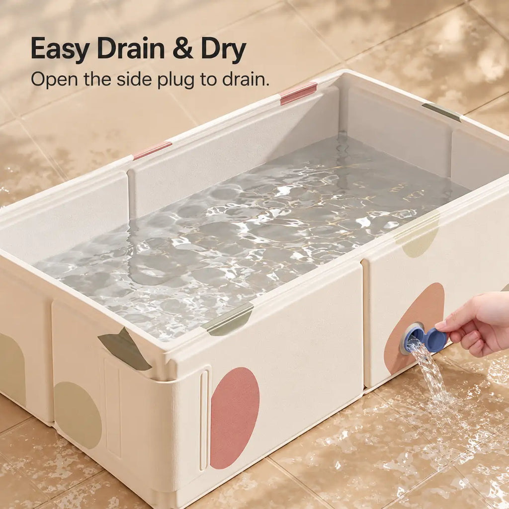 Square Foldable Baby and Toddler Bathtub