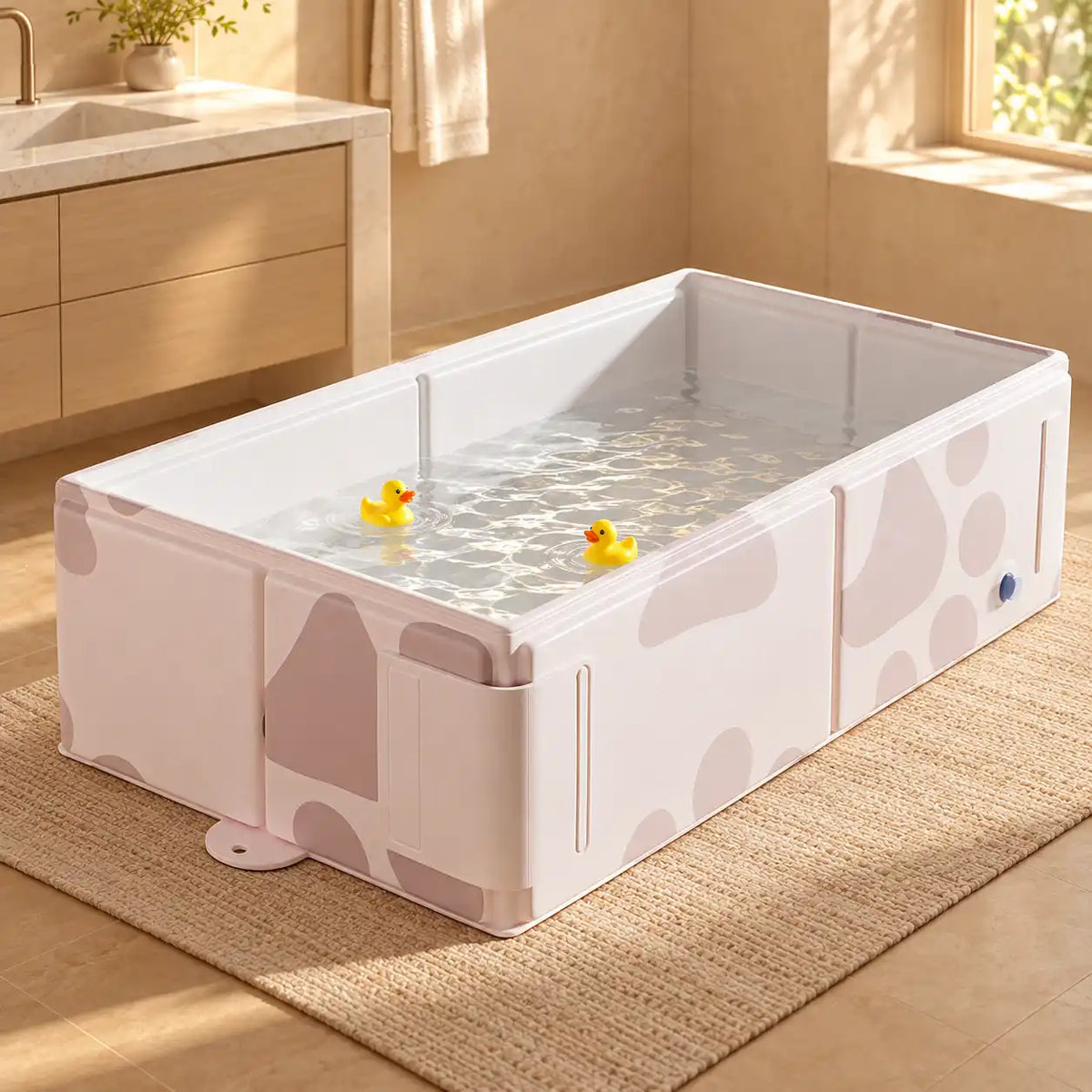 Square Foldable Baby and Toddler Bathtub