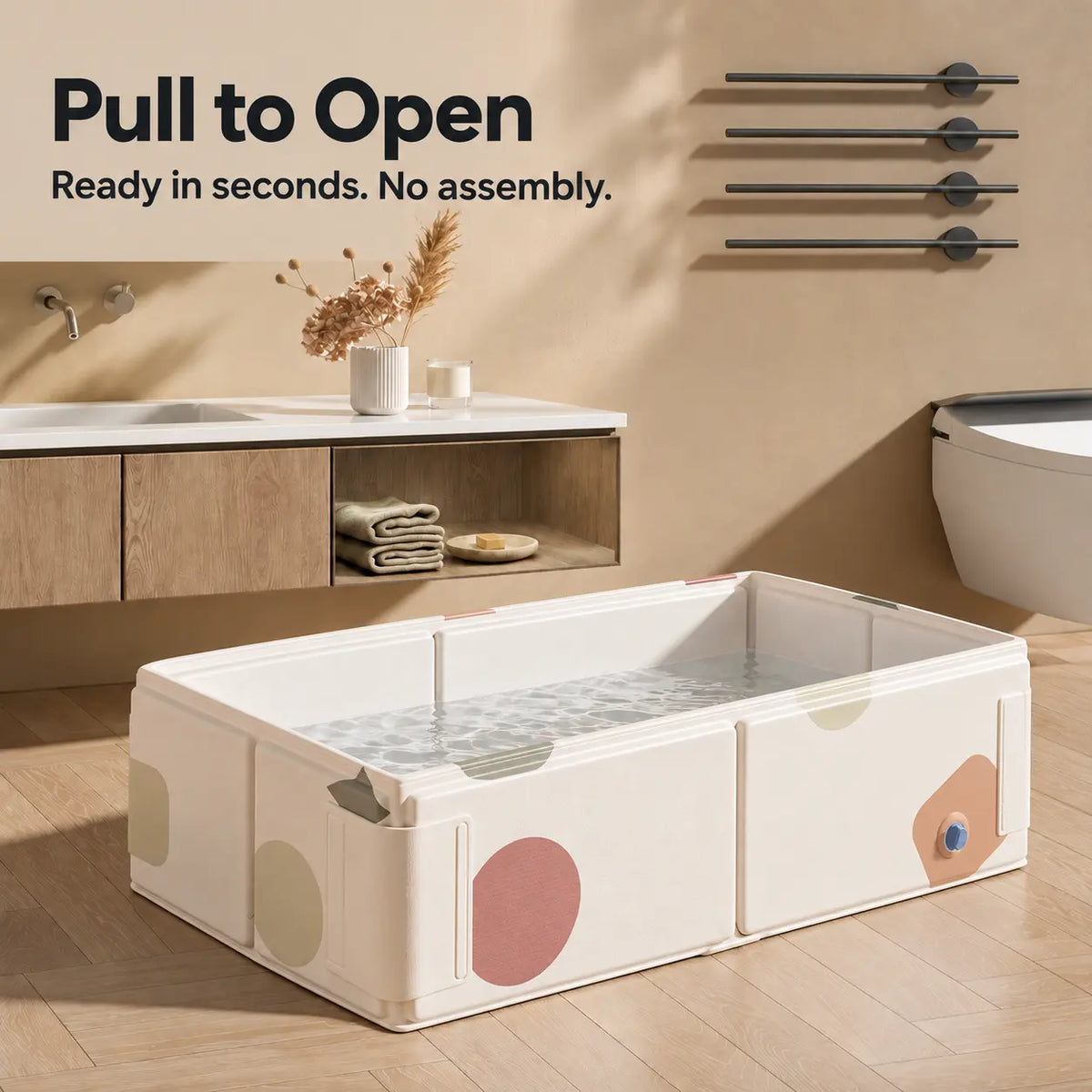 Square Foldable Baby and Toddler Bathtub