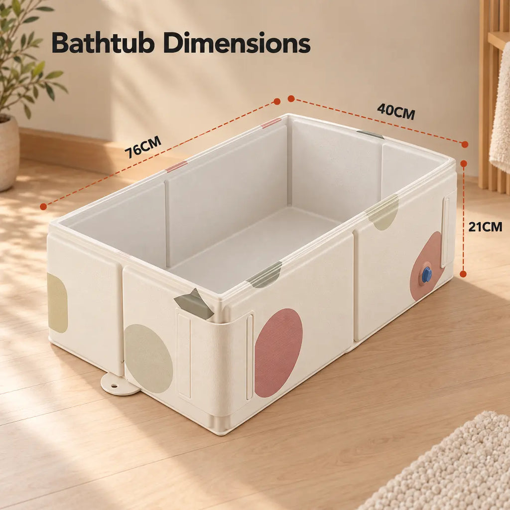 Square Foldable Baby and Toddler Bathtub