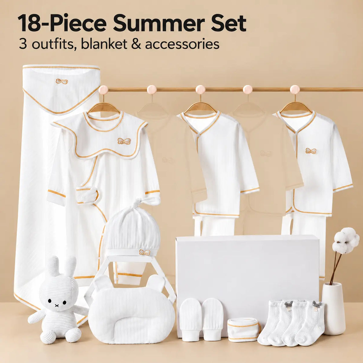 Summer Cotton Baby Clothing Gift Set